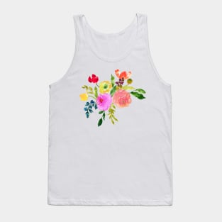 Floral Watercolor, Renunculus Tank Top